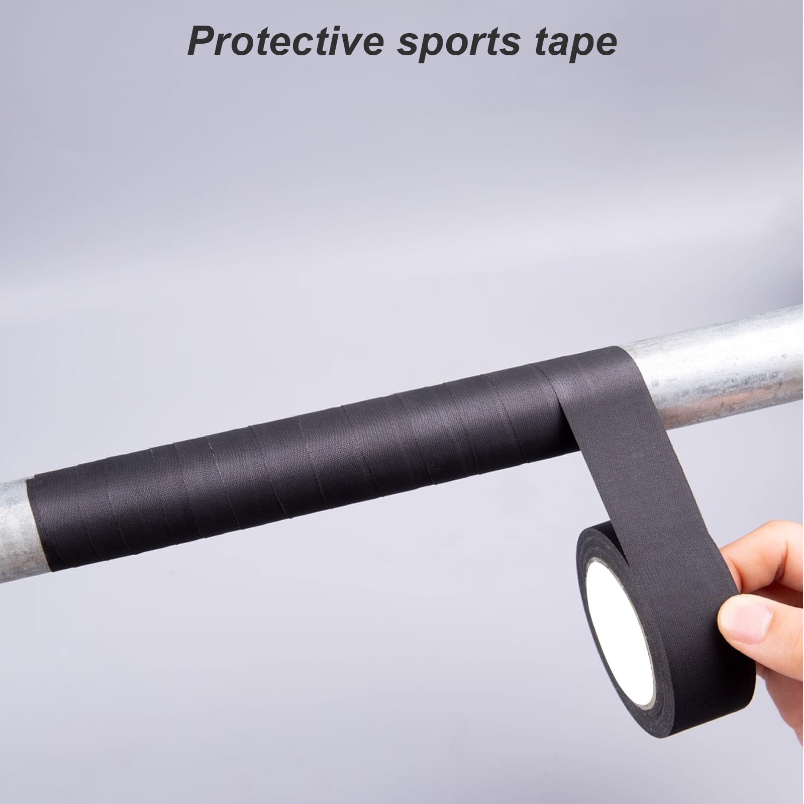 Bande Antidérapante pour Hockey - 25 mm × 10 m - 2 Rouleaux et 1 Ciseaux en Fer - Bande Antidérapante pour Tennis, Badminton, Golf