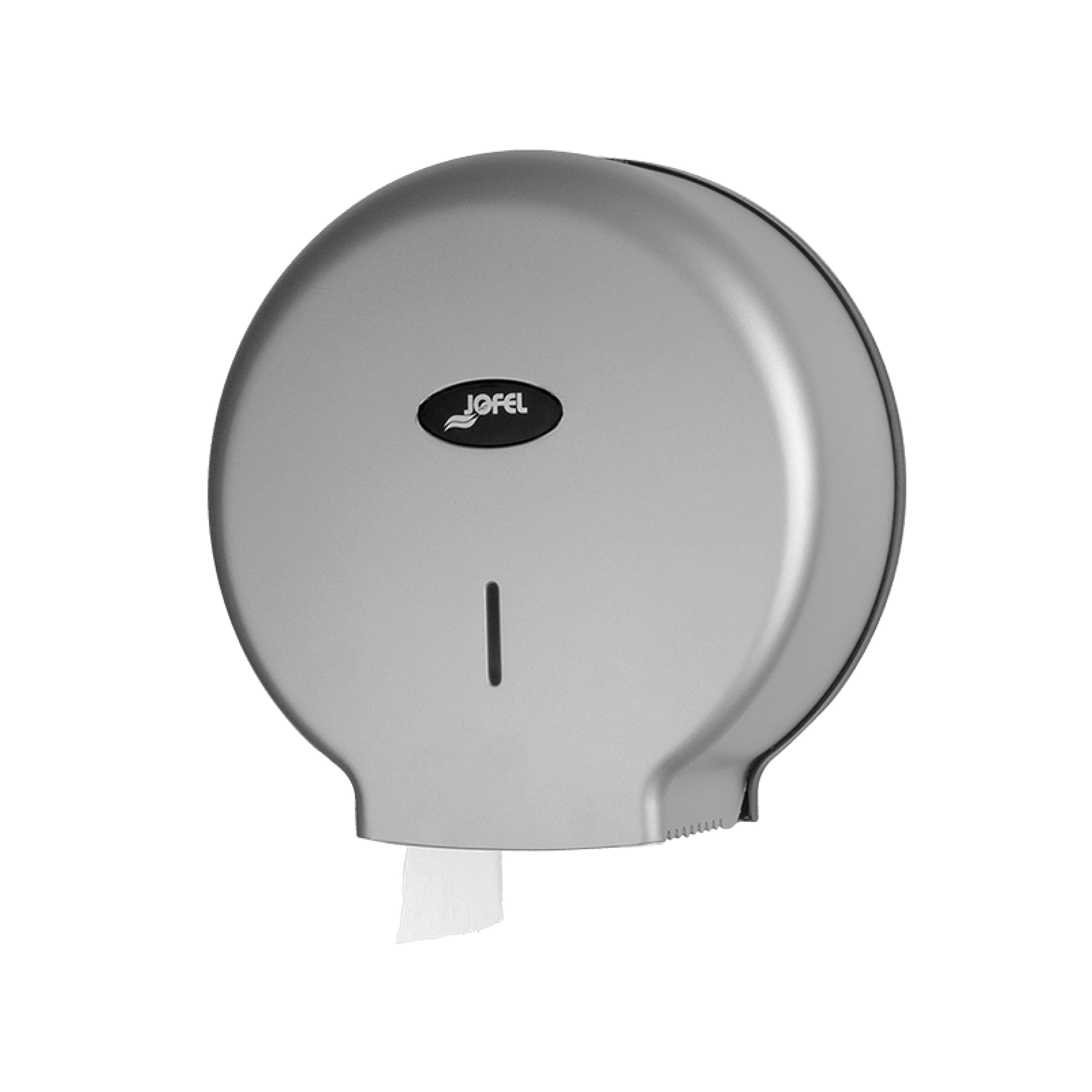 Jofel Grote industriële toiletpapierhouder, papierdispenser voor rollen tot 400 m, max. 260 mm diameter, doorn 55 mm, ideaal voor openbare toiletten, Azur AE55300, ABS, wit