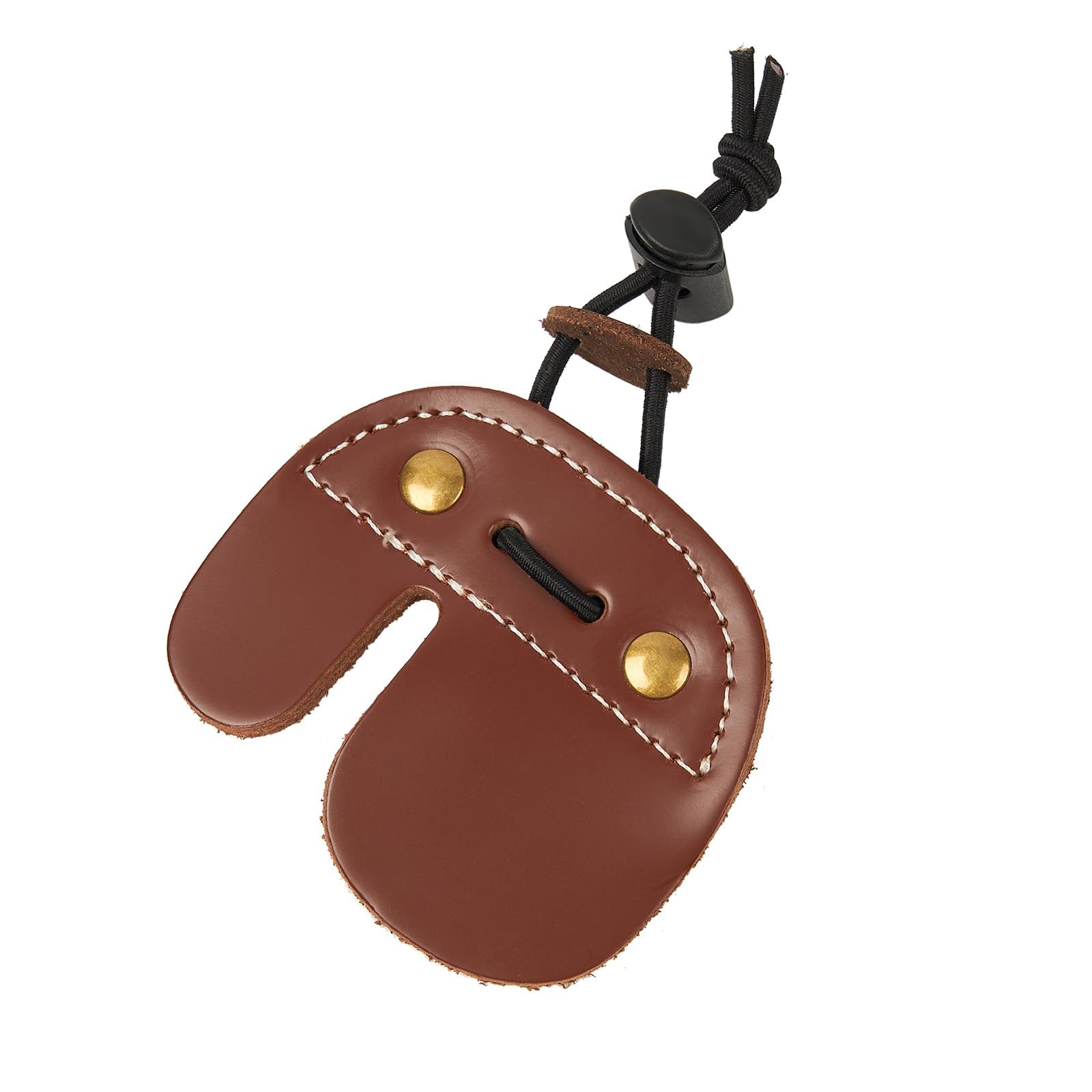S F Rustic Leather Archery Finger Tab, Archery Finger Guard, Recurve Bow Fingers Tab, Fingers Protector, Traditional Archery Tab Finger Guards for Hunting & Target Practice-Leather