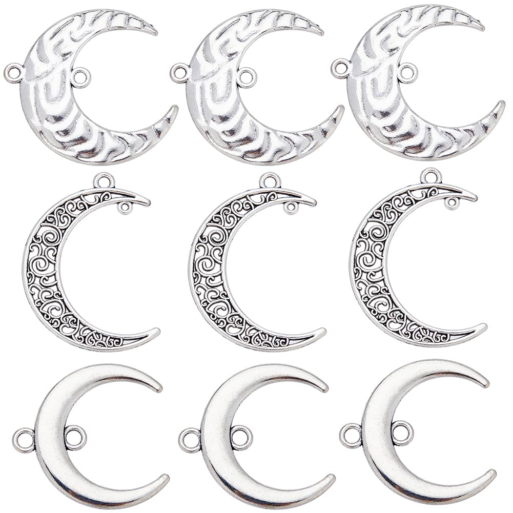 Connecteur de croissant de charme fin et breloques de lune céleste pour bijoux durables