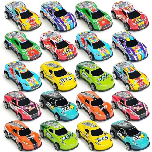 20 Pack 3.4 Inch Metal Pull Back Toy Cars, Toys for Boys Girls Toddlers...
