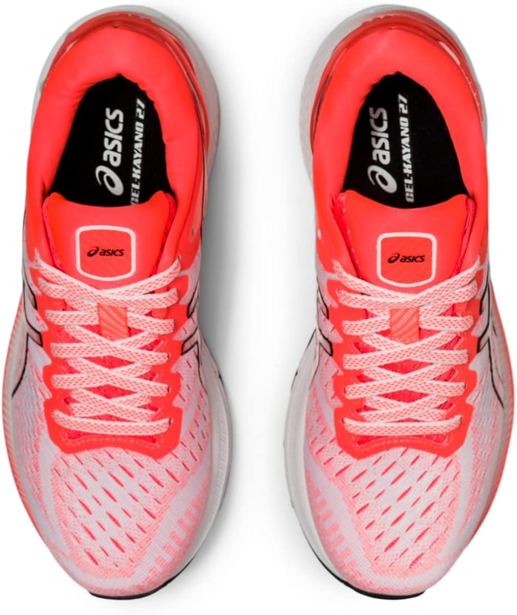 ASICS Women's Gel-Kayano 27 Running Shoes 5.5 White/Sunrise Red
