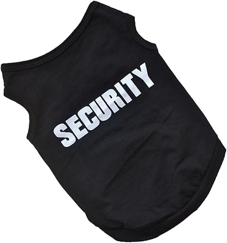 Miniatura 5 de Paquete de 2 disfraces de seguridad para cachorros pequeños, camisa de algodón para perros pequeños, ropa para mascotas, jefeseguridad para