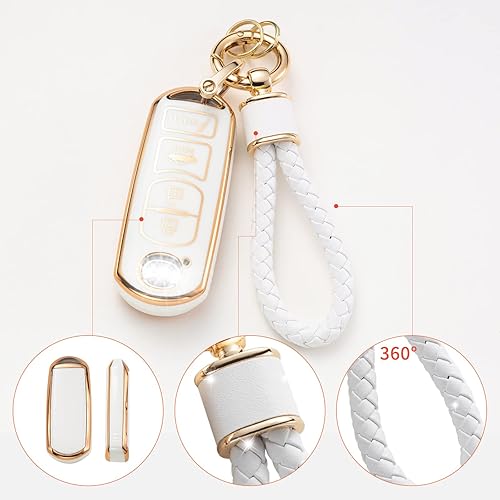 Miniatura 79 de Funda para llavero BMW con llavero, funda de TPU suave para llave compatible con BMW X1 X2 X3 X5 X6 X7 y Series 1 2 3 4 5 6 7 8 Remote Smart Key