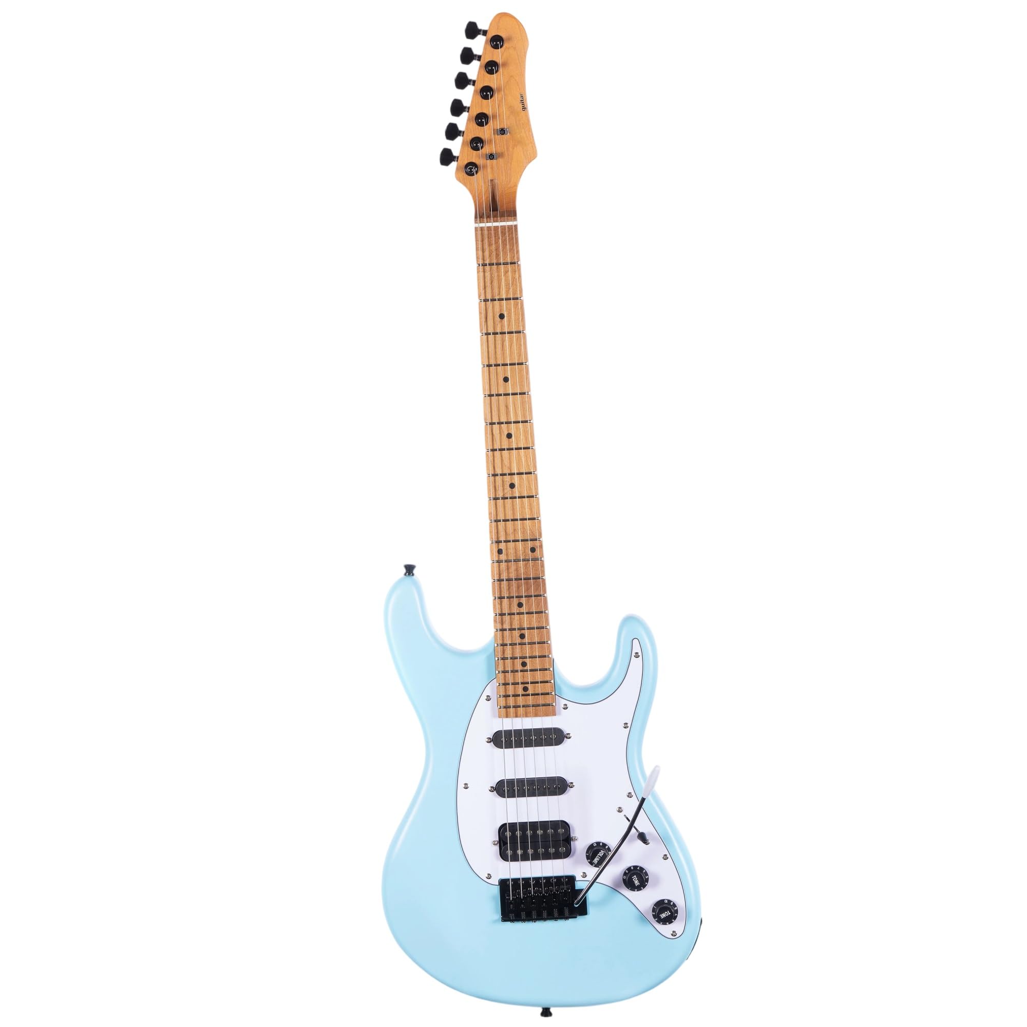 Chitarra elettrica Jazz Chitarra elettrica Tastiera in Acero 22 Tasti Pickup humbucker Prestazioni Professionali Resistente, Tipo 7 Blu,Type 7 Blue