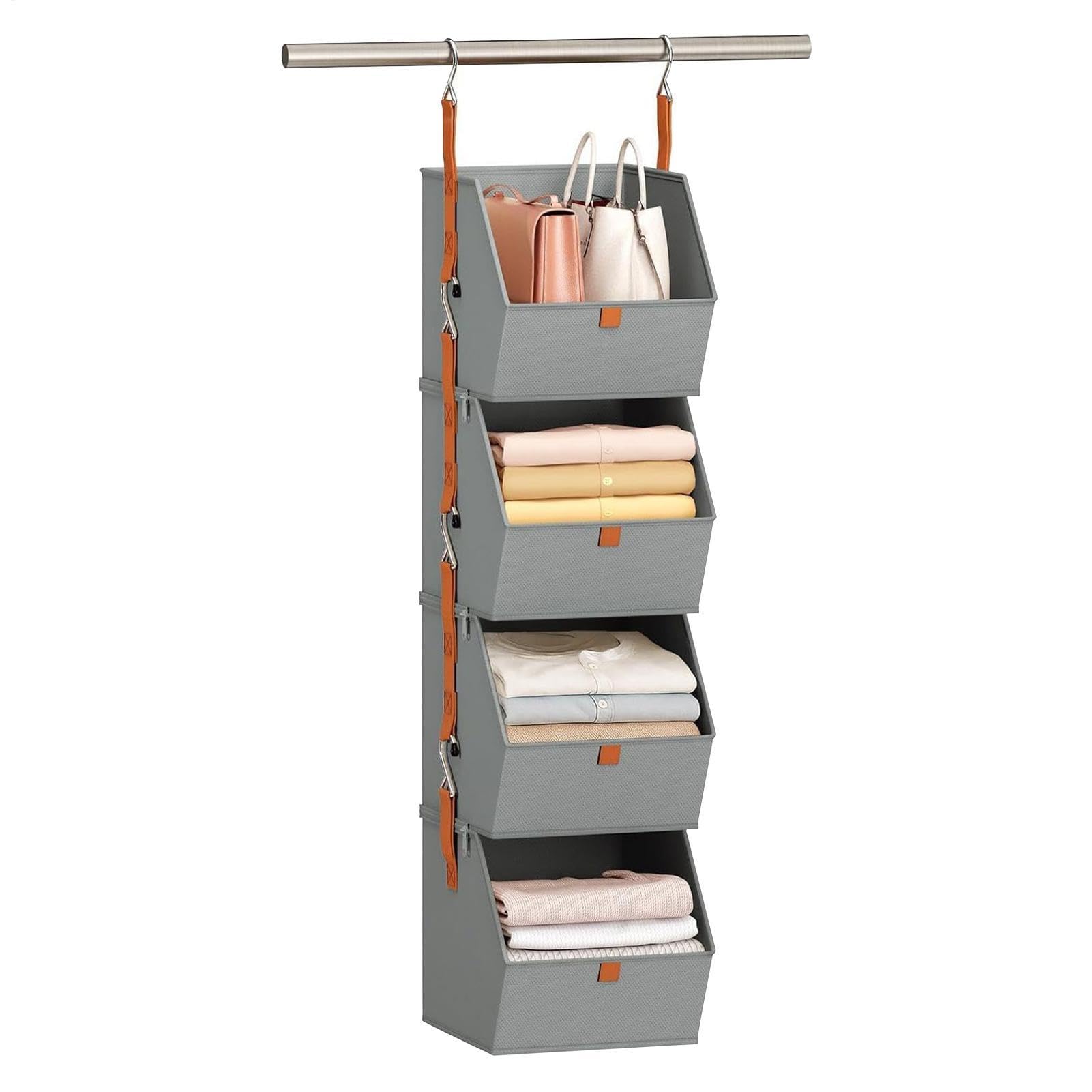 Organizzatore Da Porta Organizzatore Per Borse A 4 Livelli | di Archiviazione Appendibile per Armadio Per Studenti Proprietari Affittuari Camera Dormitorio Ufficio Garage Scarpe Borse