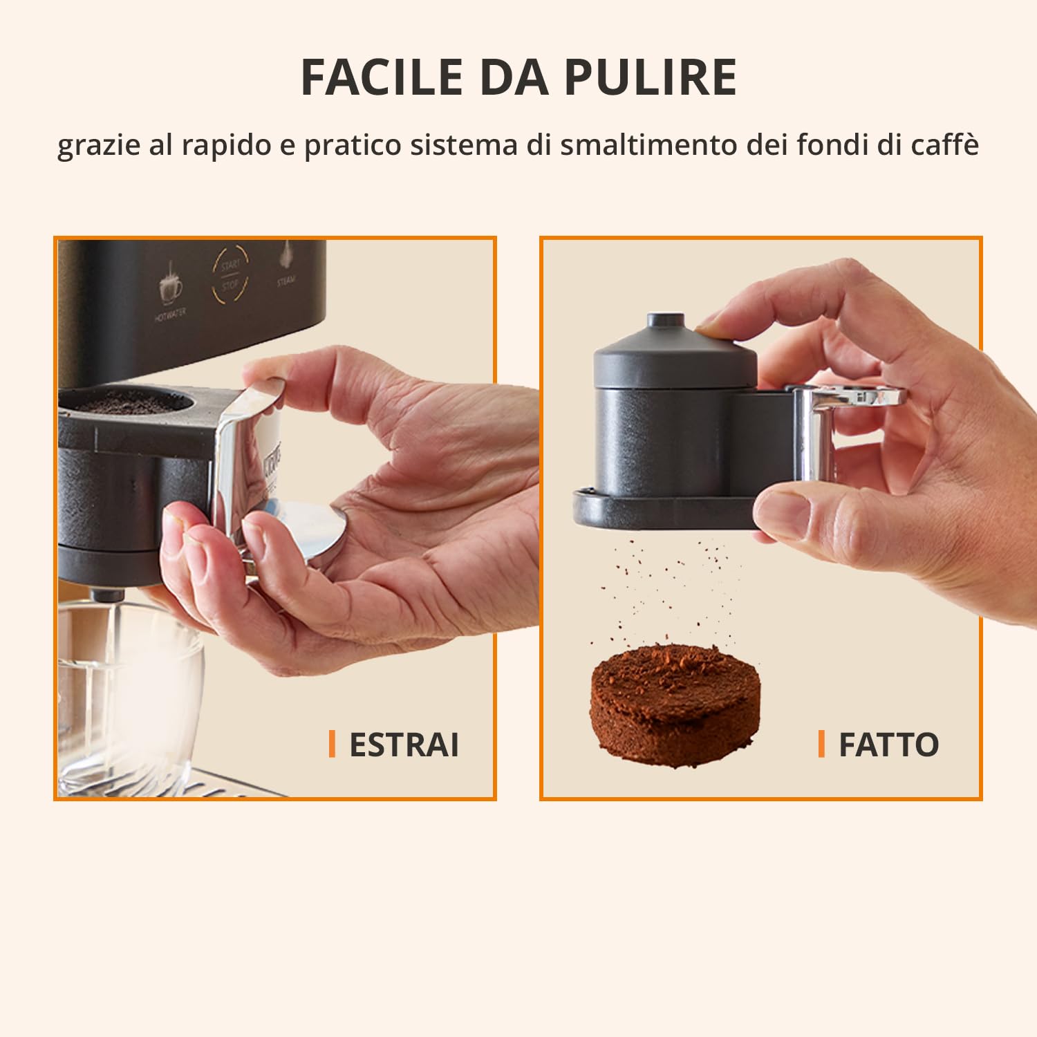 KRUPS Coffee Crush Edition, Macchina per Caffè Automatica, Design Compatto, Caffè espresso, Caffè Filtro, Lancia per Latte, SA404BE1