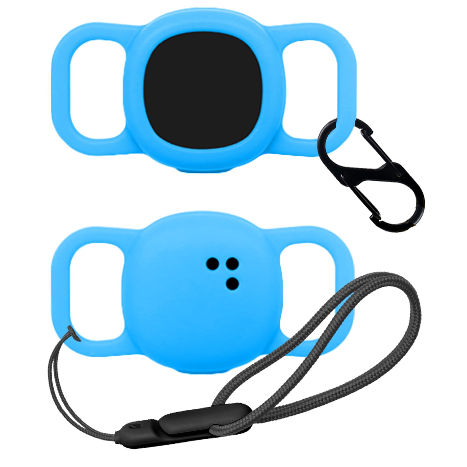 NOUKAJU Case for Tile by Life360 Sticker(2024), Silicone Protective Cover(with Carabiner + Lanyard) Drop-Proof,Scratch-Proof,Shock-Proof,Dust-Proof,Protective Case for Tile Sticker 2024(Sky-Blue)