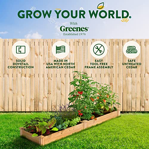 Greenes Fence Original Cedar Raised Garden Bed, 2' X 8' X 7" - Made In Usa With North American Cedar #TOP5