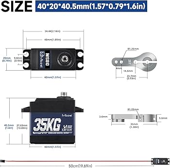 Amazon.com: 35kg High Torque RC Servo, Miuzei Coreless Servo Motor