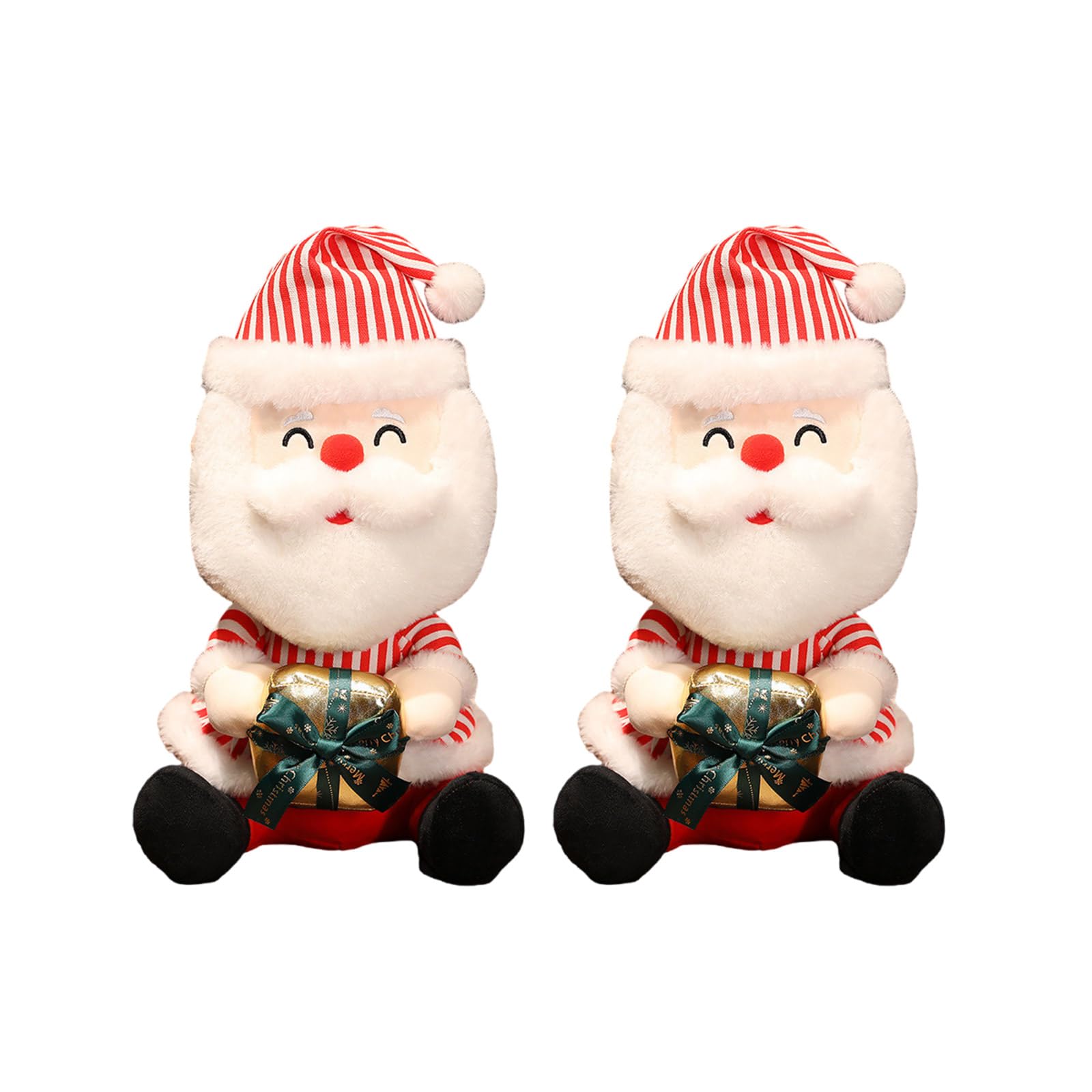 Tsophreniq Santa Plush Holding Gift Box Santa Plush Dolls Holding Present Box Display Ornament for Christmas Home Decors Soft Toy