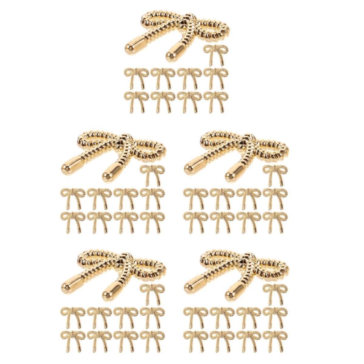 Operitacx 75 Pezzi Bottoni a Fiocco per Donna, Decorativi, in Lega, Oro