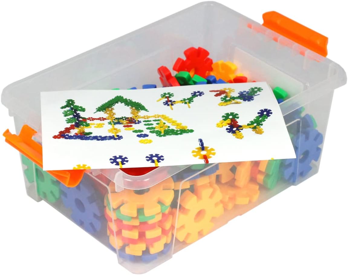 Octoplus Interlocking Plastic Discs with Storage Box - STEM - Educational Construction Building Toy for Toddler and Preschool Kids