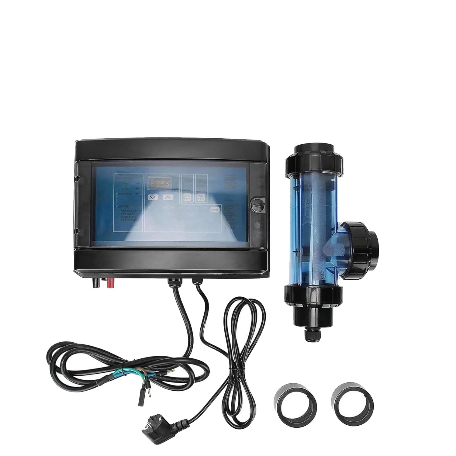 Clorador De Sal Multifunción para Piscinas Y Spas,Generador De Cloro Eficiente 5-50 G/H,Voltaje 100-240v Universal,Equipo Completo para Tratamiento De Agua En Centros De Bienestar 50g/H