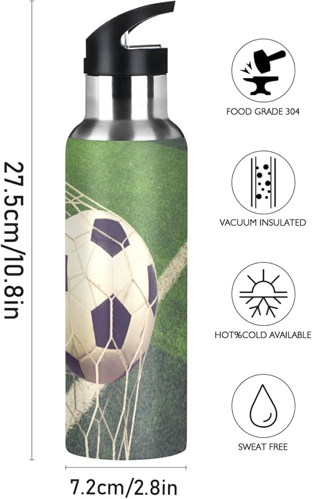 Fußball Spray Trinkflasche 590ml Mit Schlüsselanhänger - BPA-frei
