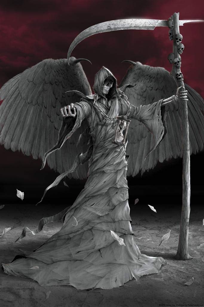 Time Is Up Grim Reaper by Vincent Hie Cool Wall Art Print Poster