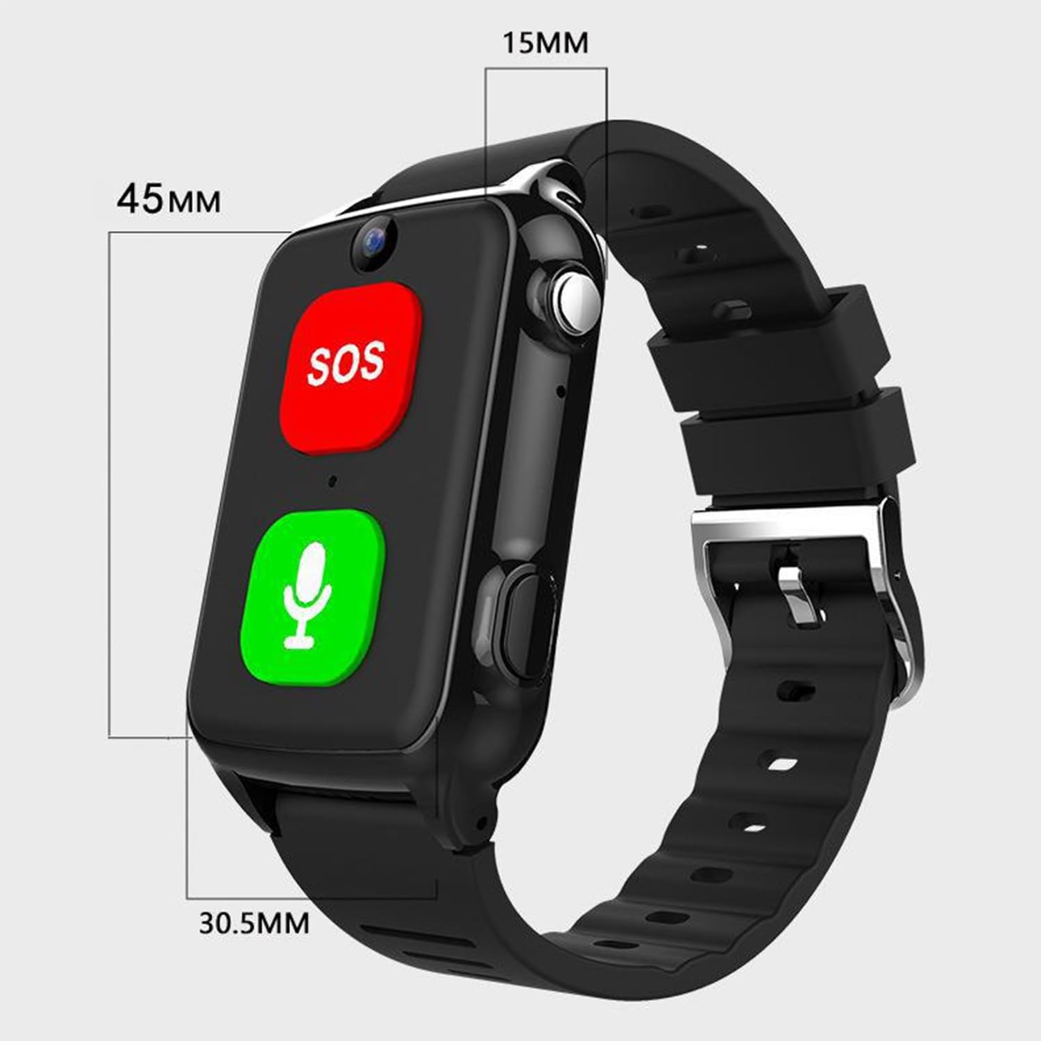 Pulsera de emergencia para ancianos con botón SOS, cámara, monitor de frecuencia cardíaca y posicionamiento preciso para pacientes con Alzheimer y autismo