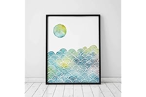 Oceanic Embrace: Tranquil Sun and Serene Waves Canvas Print