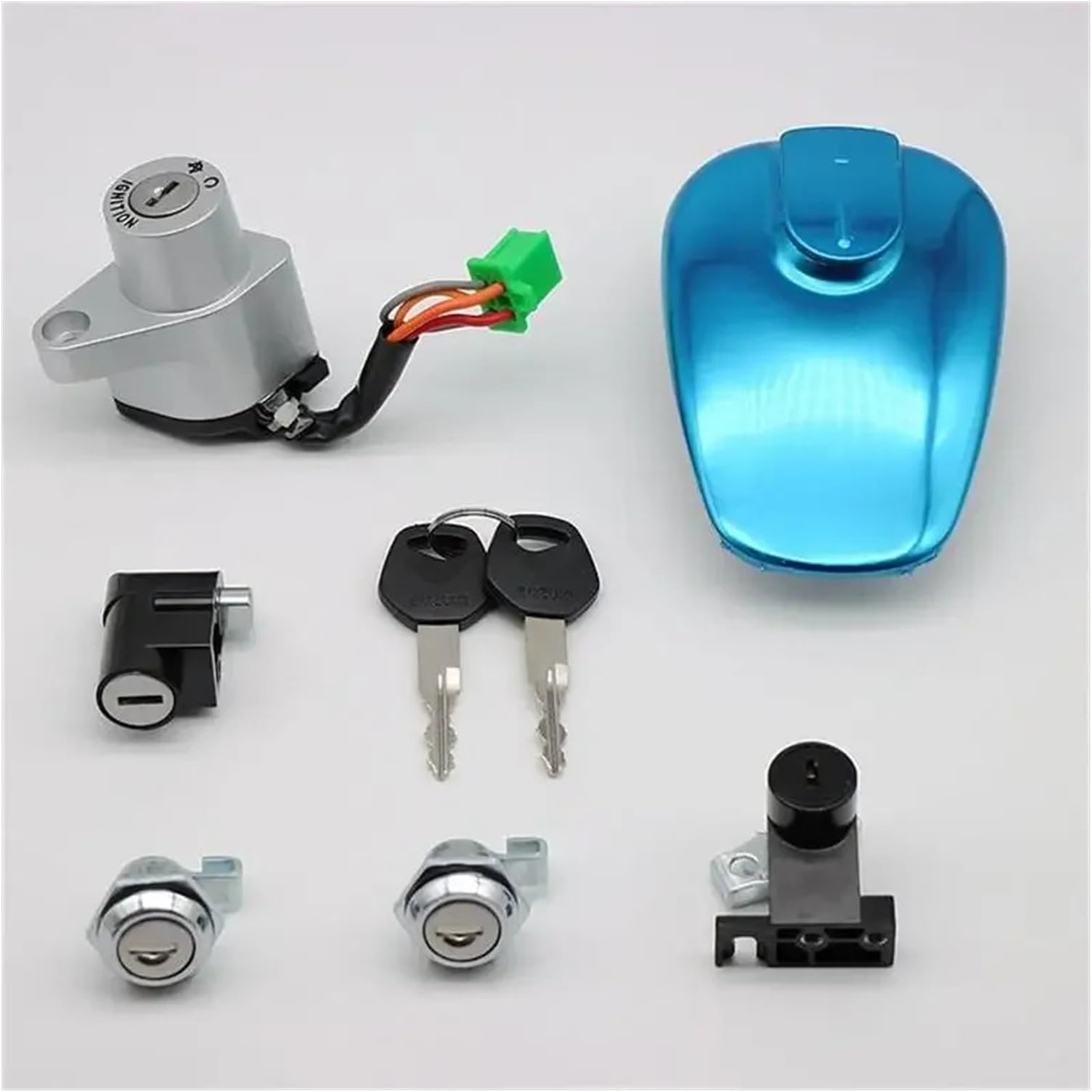 Motorcycle Lock Key Set Ignition Switch Side Cover Fuel Tank Gas Cap for Suzuki GZ150-A GZ150 GZ 150cc Oil Gas Tanks Caps
