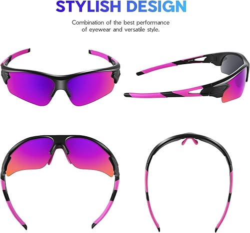 Miniatura 2 de BEACOOL Gafas de sol deportivas polarizadas para hombres y mujeres, jóvenes, béisbol, pesca, ciclismo, correr, golf, motocicleta, lentes Tac UV400