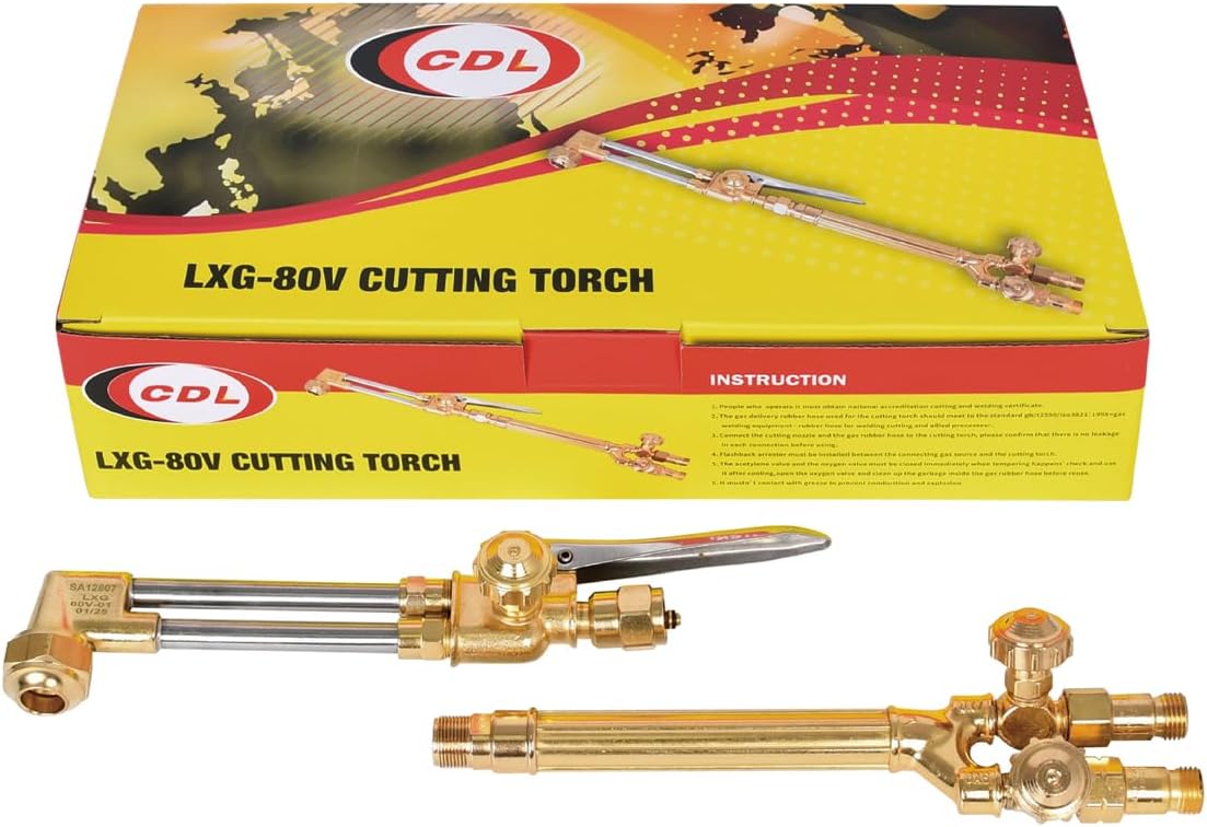 CDL V-type Medium Duty Cutting Torch with Check Valve,Oxygen Acetylene Cutting Torch,comparable with CA1350 Cutting Attachment,100FC Torch Handle