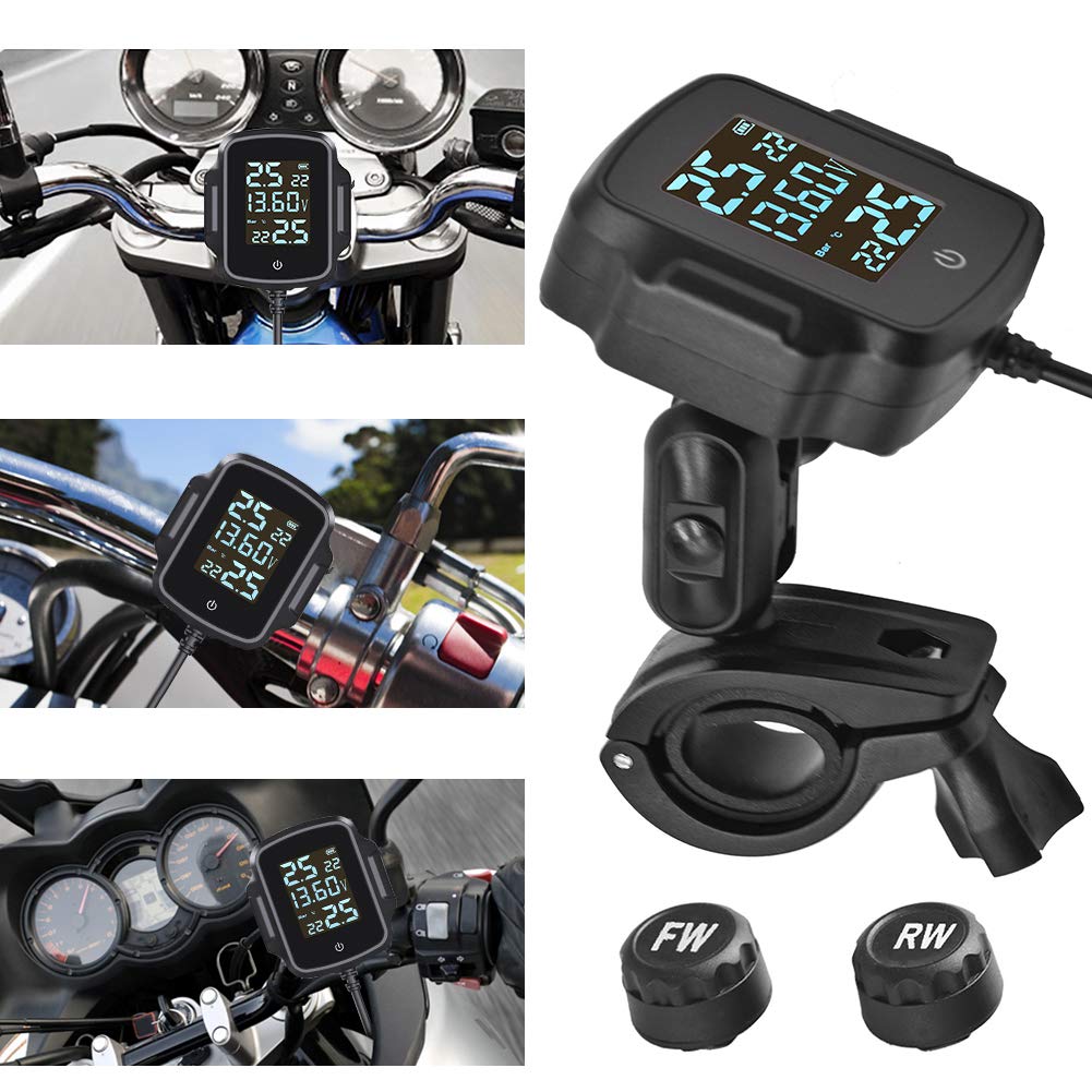 System monitorowania ciśnienia w oponach motocyklowych, system monitorowania ciśnienia w oponach, urządzenie do monitorowania ciśnienia w oponach motocyklowych, bezprzewodowy monitor ciśnienia w oponach TPMS z oponą wyjściową QC3.0