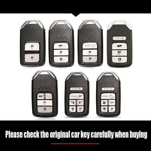 Miniatura 3 de JDM Style - Funda de protección completa para llave de PC, compatible con 2, 3, 4, 5 botones, llave remota con llavero de metal (blanco)