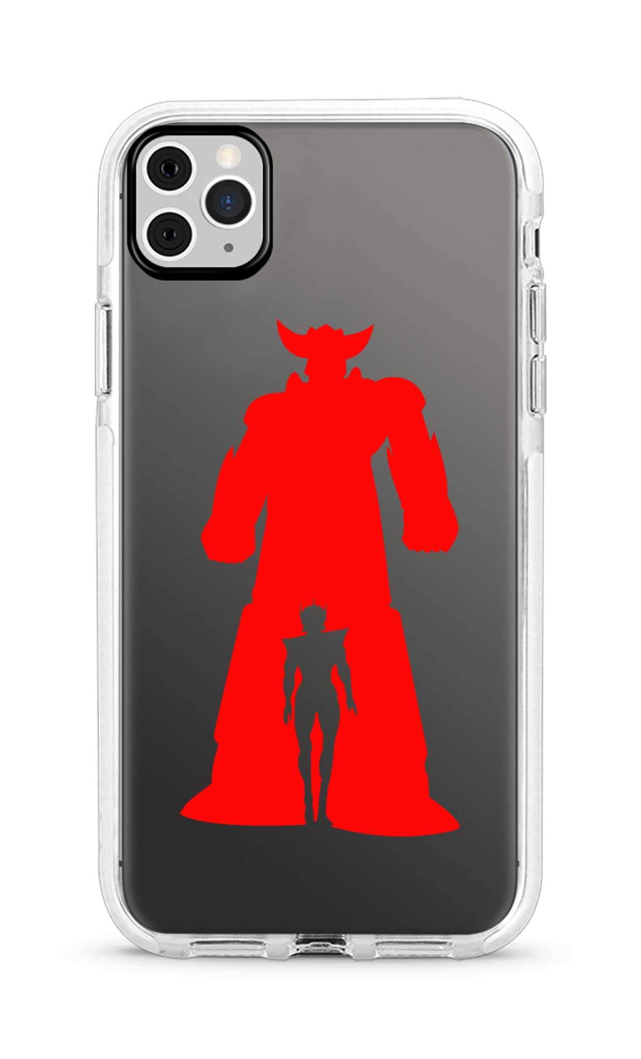 Stylizedd Case Compatible With Apple iPhone 11 Pro, White Slim Impact Pro Drop Proof Military Grade Protection and Transparent Dual Layer Shockproof Bumper Case - Grendizer (White)