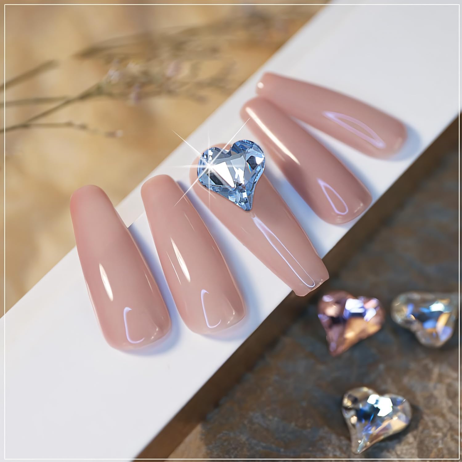 Amazon | Chisafly ネイルパーツ ハート 大きい 2種類 30個セット