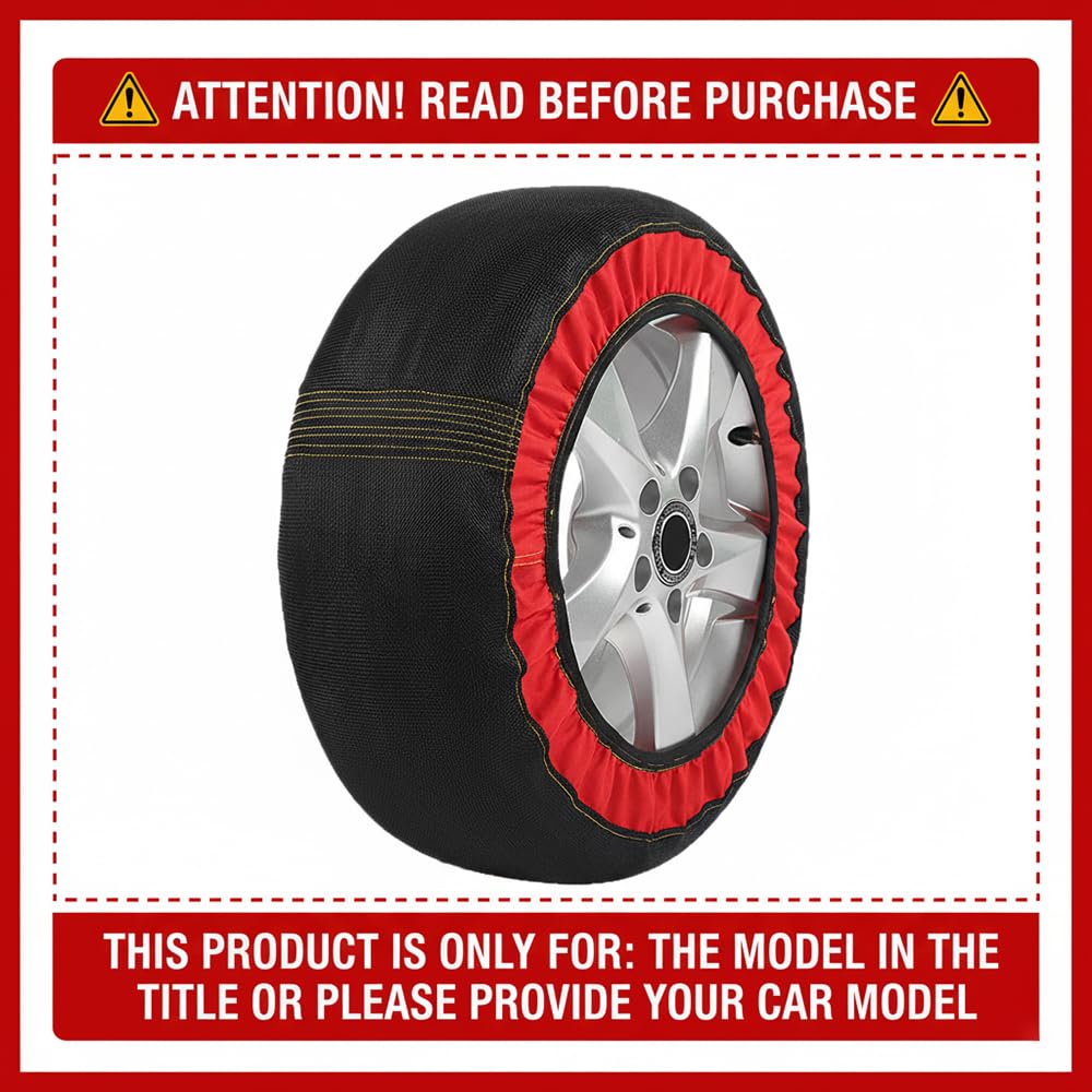 Catene da Neve in Tessuto per Auto per Polestar 4 (P419 2024-2025 2026), Calze Antiscivolo per Pneumatici, Aiuto alla Trazione per Guida Invernale Sicura su Neve e Ghiaccio,4PCS