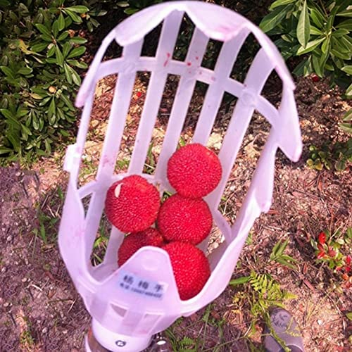 Fruit Picker Basket Head, 1Pc Fruits Catcher Tree Picker Fruit Picking Tool for Getting Fruits(Pole Not Included), Fruit Grabber Easy to Assemble(White)