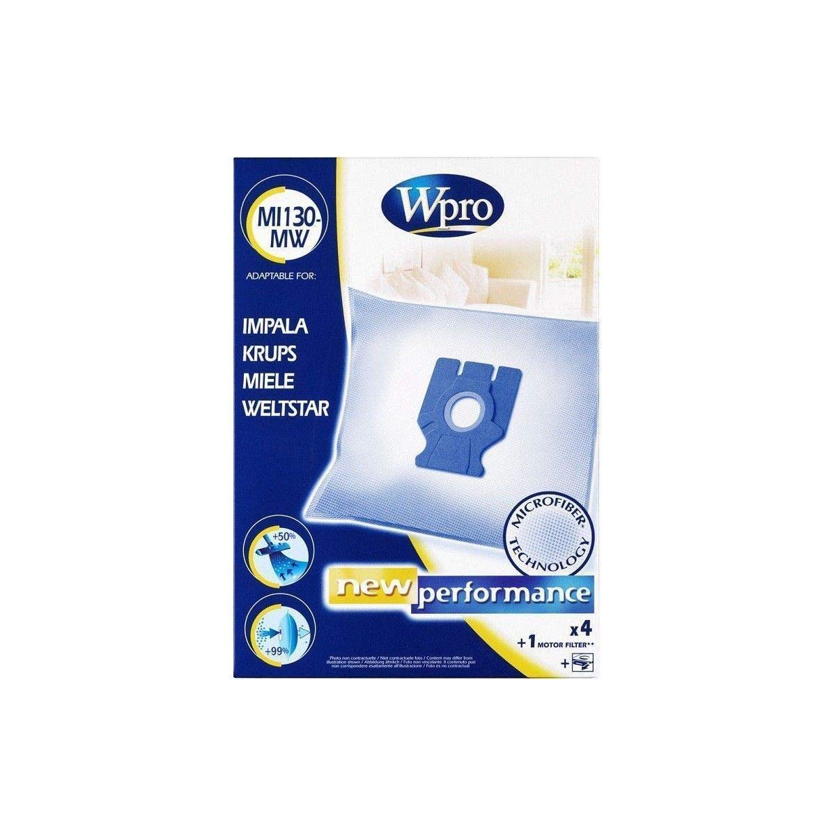 Vhbw 10x Sacchetti Di Ricambio In Microfibra Compatibile Con Aspirapolvere Sostituiscono Wpro Si201cw 83888441