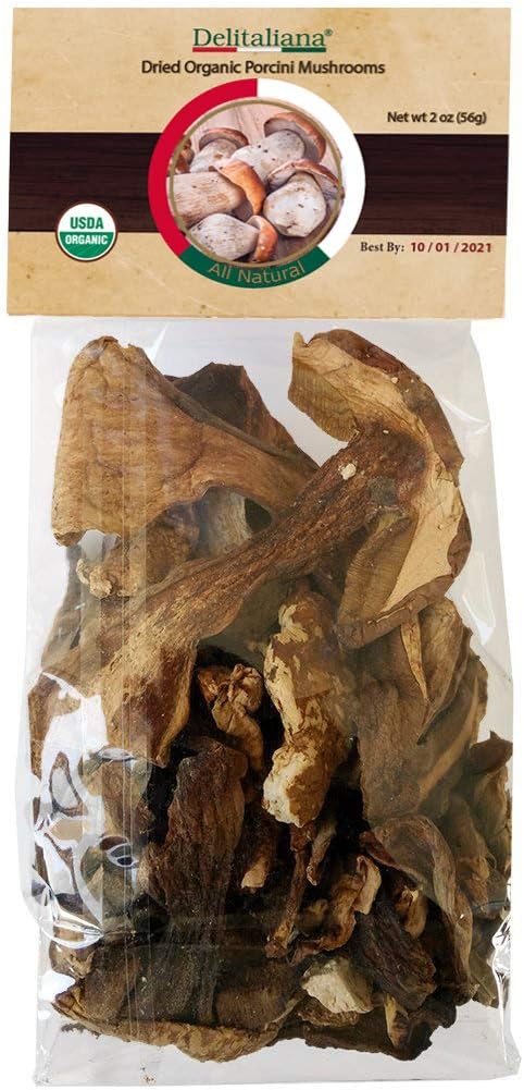 Dried Organic Porcini Mushrooms 2 Ounce