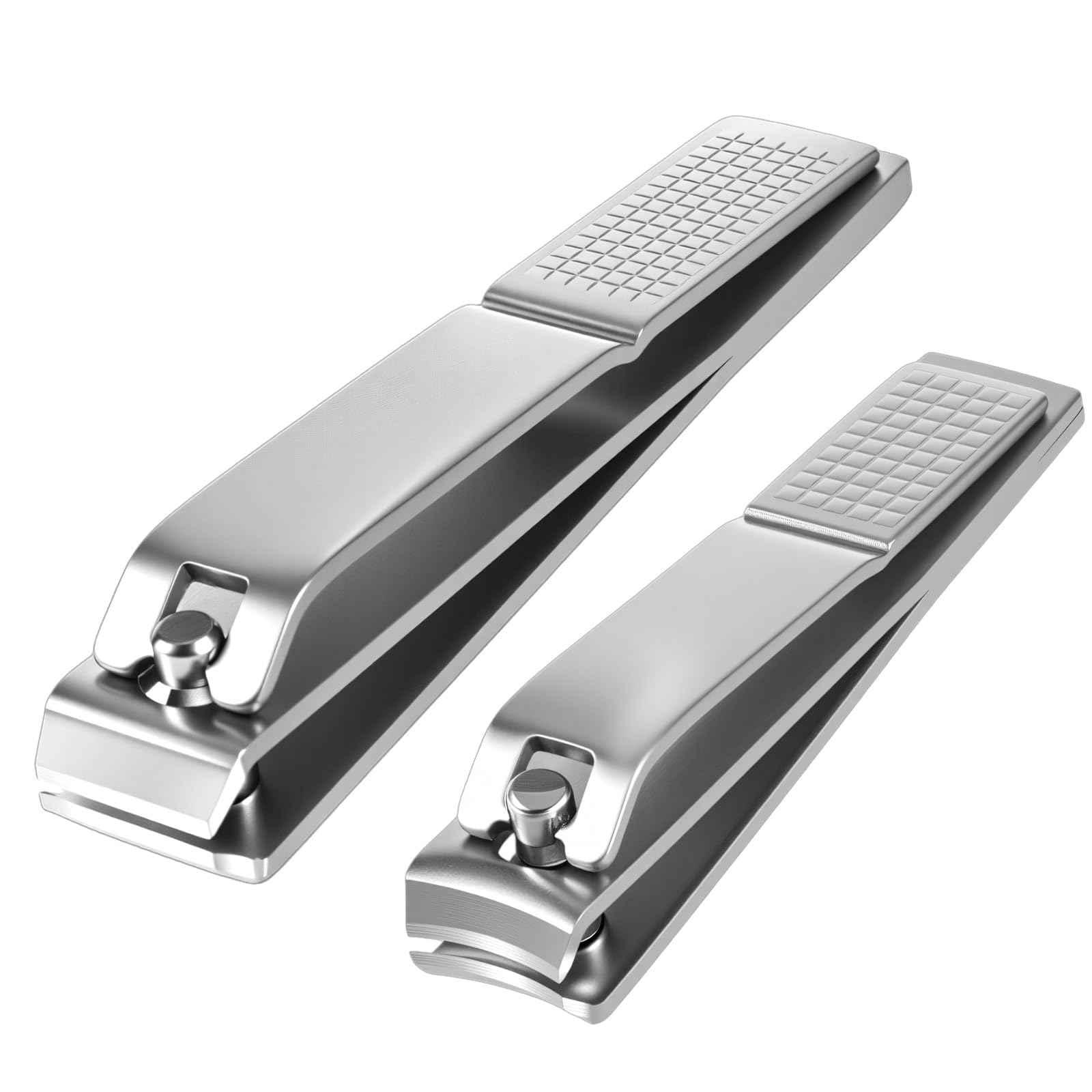 2 Pieces Straight Nail Clippers for Thick Nails Toenails Clippers Sharp Stainless Steel Nails Cutters Professional Nail Trimmer