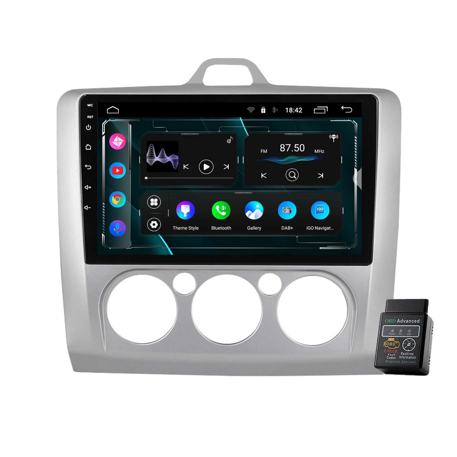 JUNSUN Ford Focus MK2 MK II 2004-2011 128G Carplay Radio, DAB+, FM, AM