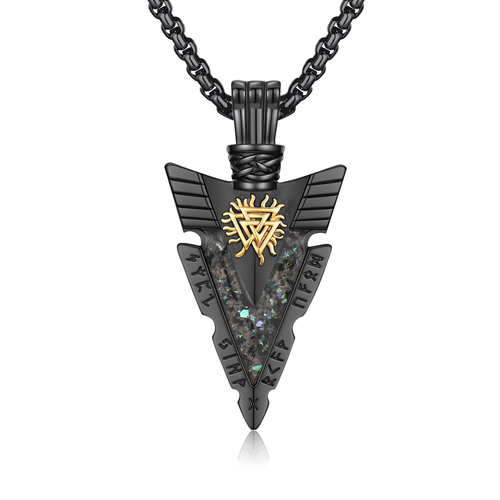 REDSUN Collar vikingo de martillo de Thor, plata de ley 925, punta de flecha, ancla, martillo, colgante celta, amuleto, joyas para hombre, hijo, joven, mujer, hombre, unisex