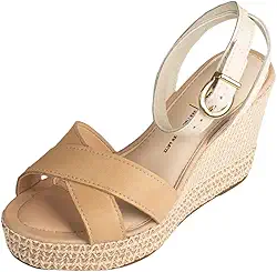 Sandalia Feminina Anabela Alta Prática Confortável Dakota