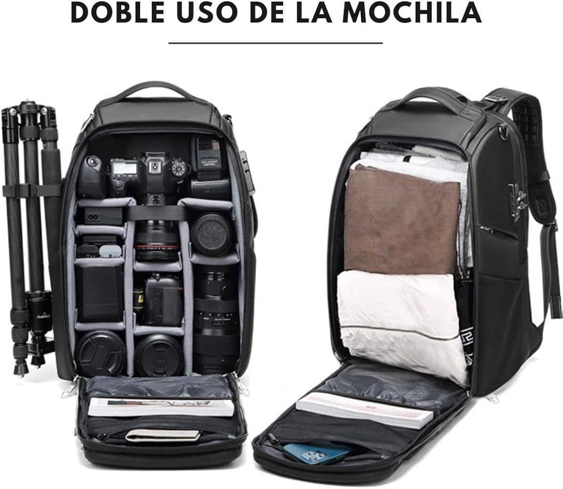 Zaino Per Fotocamera Dzqad Impermeabile, Borsa Da Viaggio Con Inserto Imbottito E Accesso Laterale, Per DSLR E Obiettivi - 6
