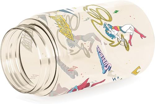 Miniatura 2 de Simple Modern Botella de agua de DC Comics para niños, vaso de plástico Tritan sin BPA con tapa con popote a prueba de fugas, reutilizable y