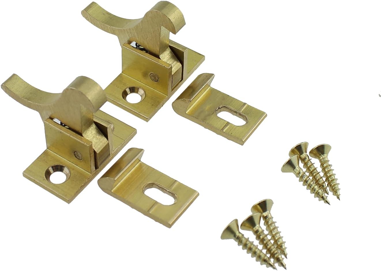 Elbow Latch RLECS 2PCS Heavy Duty Brass Door/Window Catch with