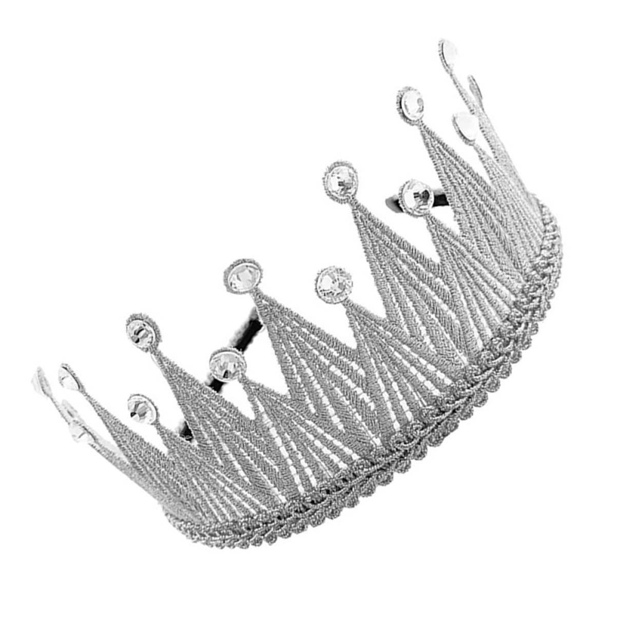 FOMIYES 2 Piezas Diadema Tocado De Boda Tiara De Flores Nupcial Reina Tiara Vintage Tocado De Diamantes De Imitación Para Niños Tiara De Fiesta De Cumpleaños Lazos Para El Cabello Para