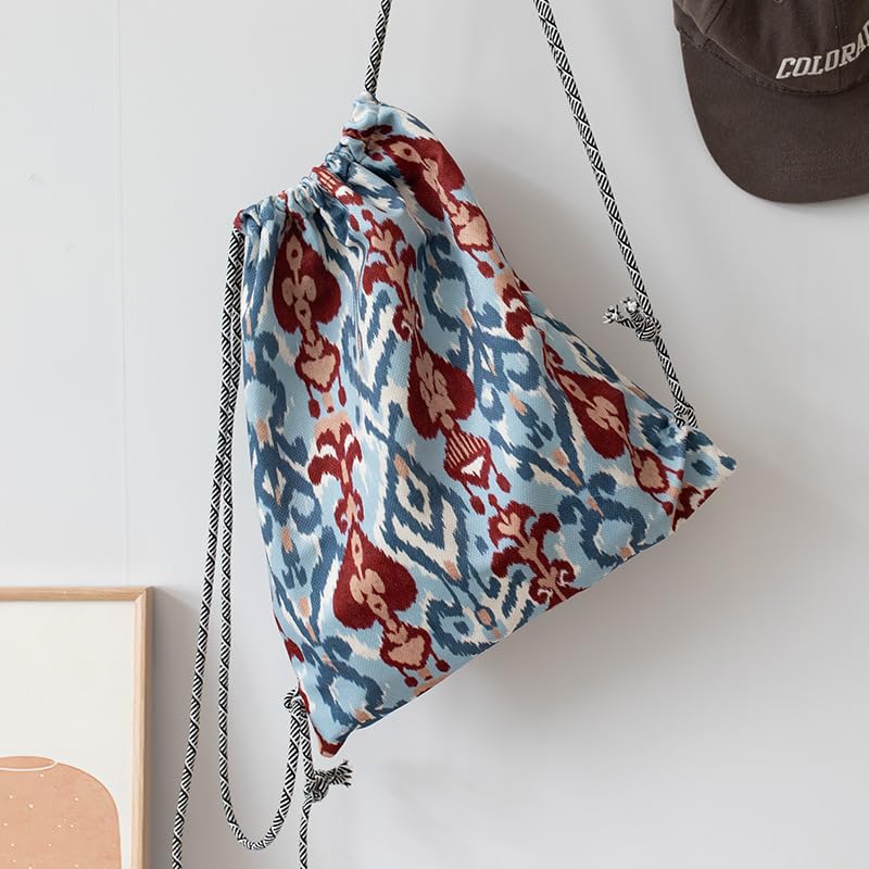 Mochila de viagem, mochila artística de grande capacidade para viagens e uso diário, Azul, Medium, Mochila
