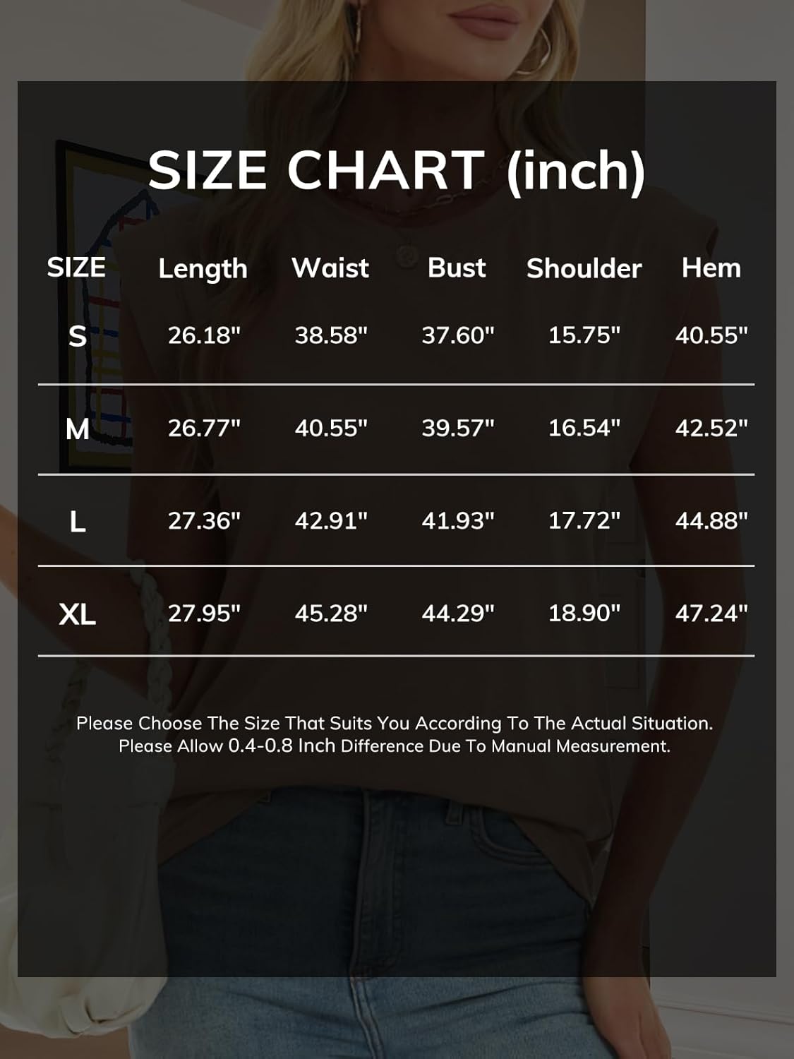 ATHMILE Women's Sleeveless Summer Tank Tops Casual Trendy T Shirts Basic Trendy Cap Sleeve Oversized Tee - Image 6