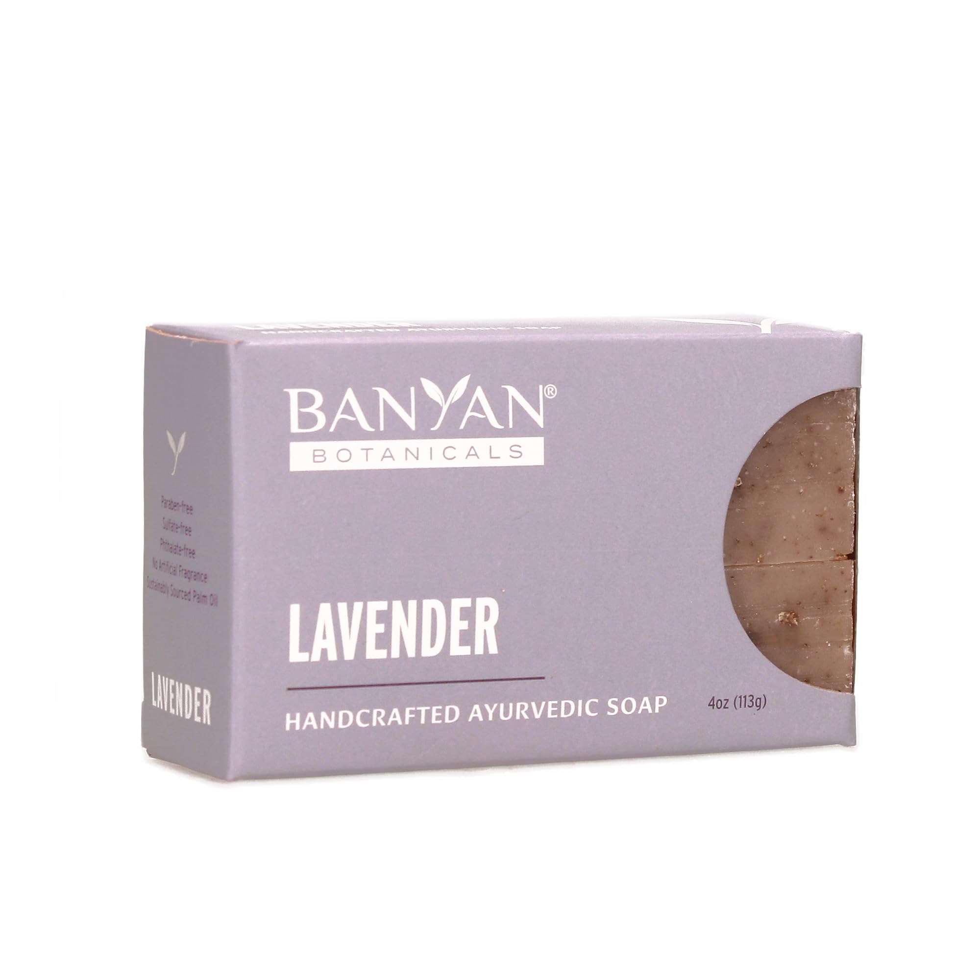 Banyan Botanicals Lavender Soap – Ayurvedic Bar Soap with Rosemary & Lavender Essential Oil – Soothing & Relaxing for a Spa-Like Experience – 4 oz Bar – Free of Sulfates, Phthalates & Parabens