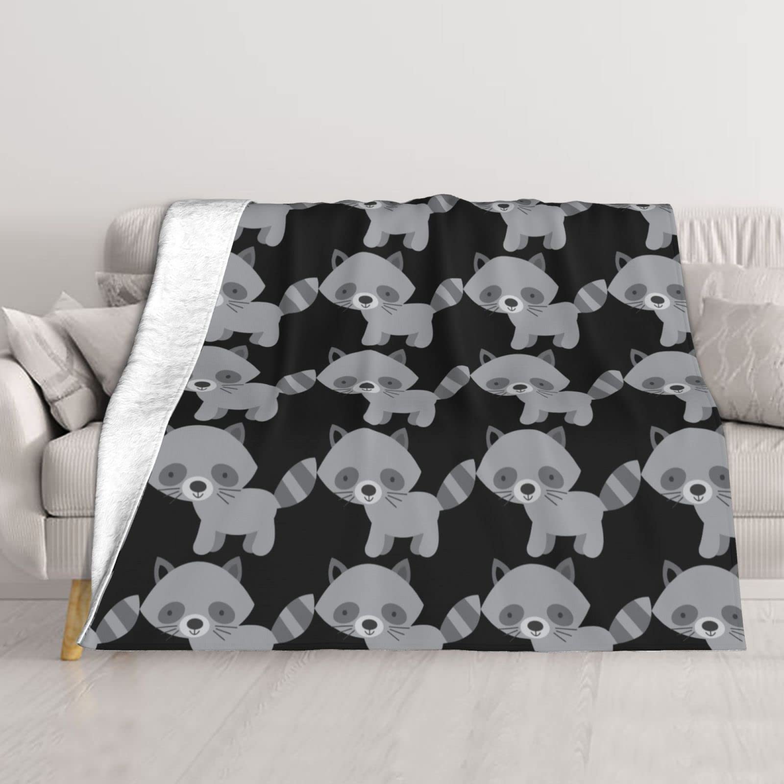 Couverture en peluche écureuil douce 127x101 cm pour lit et canapé