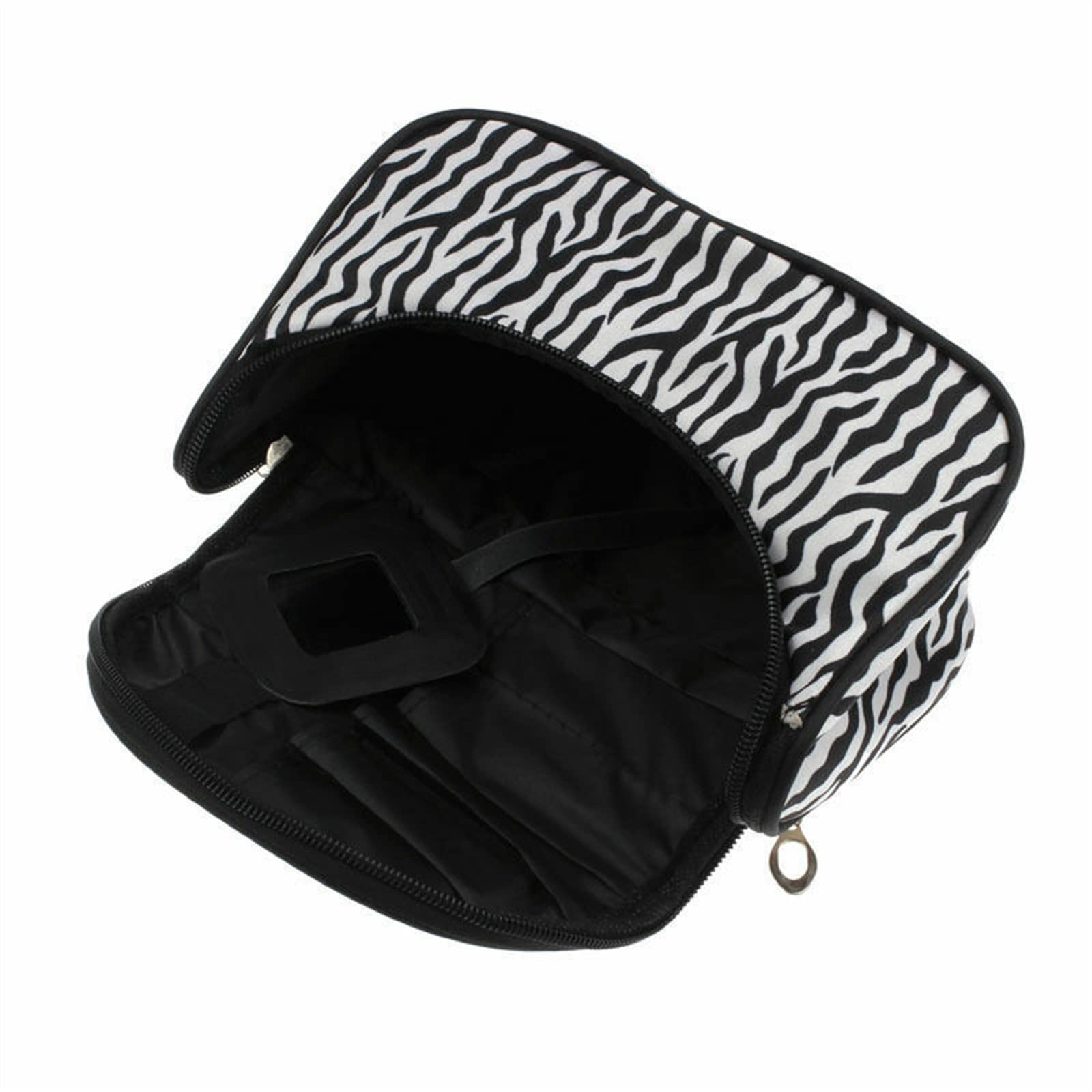 JINGYAN Borse da toilette Women Large Makeup Bag Cosmetic Case Storage Handle Travel Organizer Lady Zebra Striped Bags