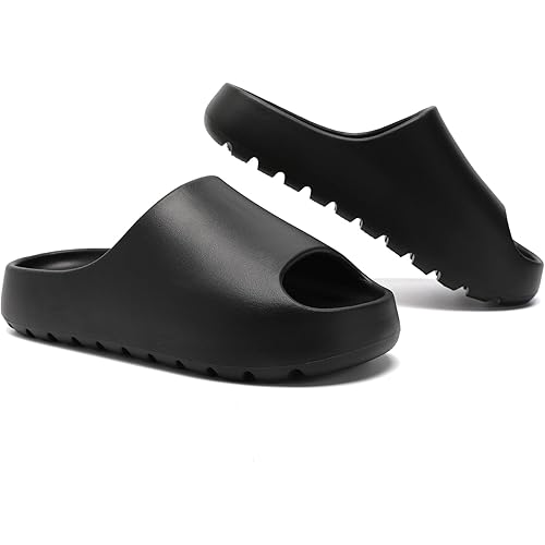 Jaeynow Cloud Slides for Women,Unisex EVA Soft Recovery Slides,Thick Sole Open Toe Mens Pillow Slides Shower Shoes Outdoor&Indoor House Slippers