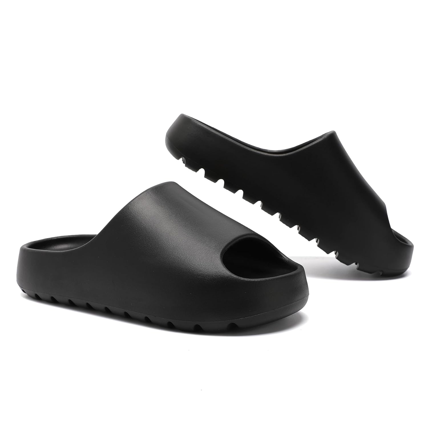 Jaeynow Cloud Slides for Women Unisex EVA Soft Recovery Slides Thick Sole Open Toe Mens Pillow Slides Shower