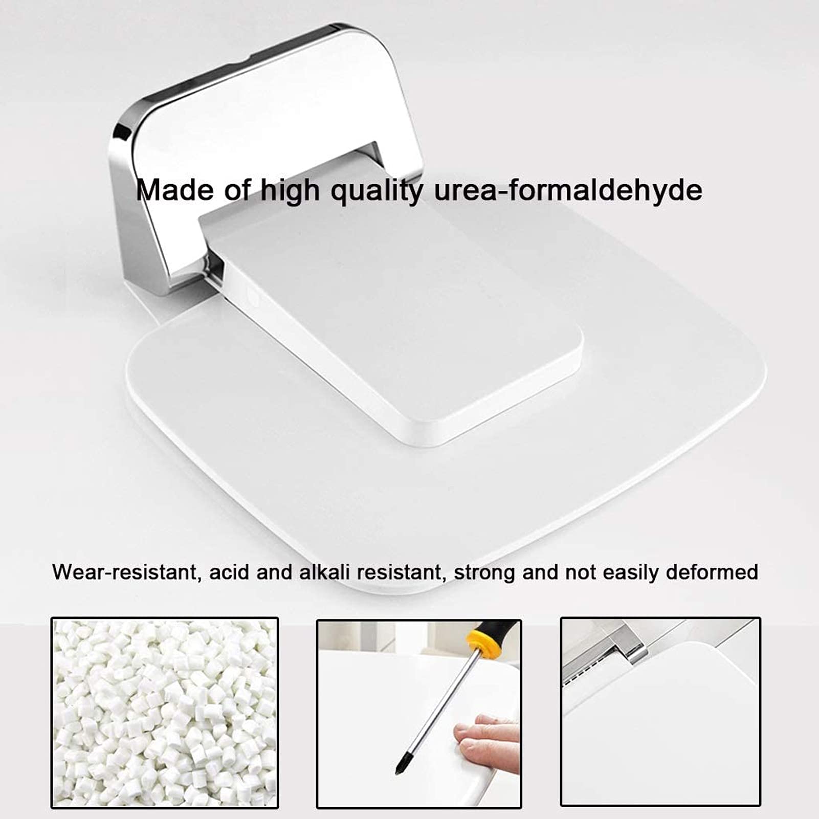 Silla Antideslizante Taburete Plegable de Pared Asiento Plegable Deo Inoxidable para Bañera Ducha