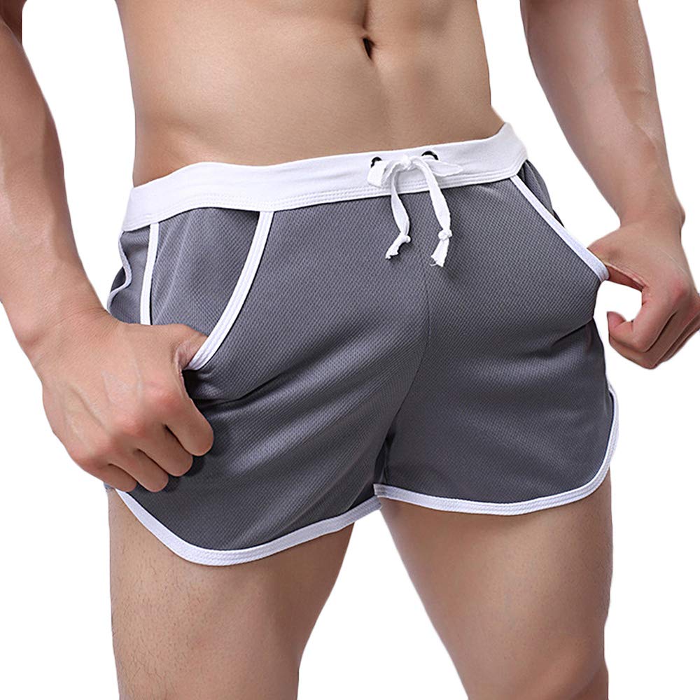 Rexcyril Men's Running Workout Bodybuilding Gym Shorts Athletic Sports Casual Short Pants